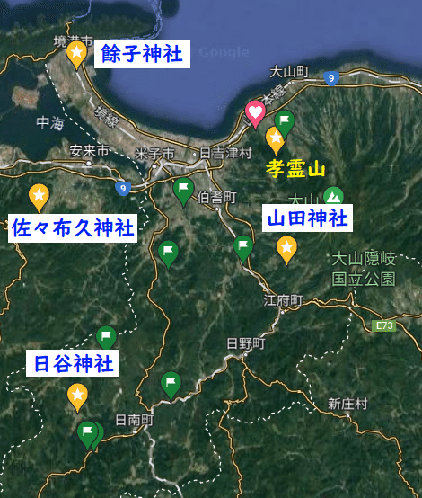 孝霊天皇の鳥取遠征⑥「楽楽福神社」の残り２つ＜上安曇と南部篠相＞ ＆他の関連神社 Yama JINJIN