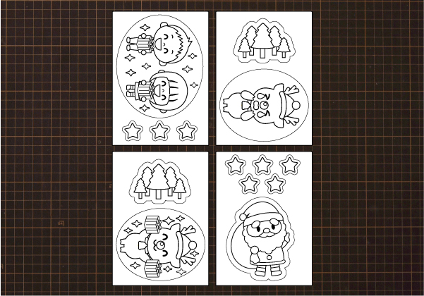 型紙を保育の便利なフリー素材 12月の壁面無料ダウンロード！wosawosa