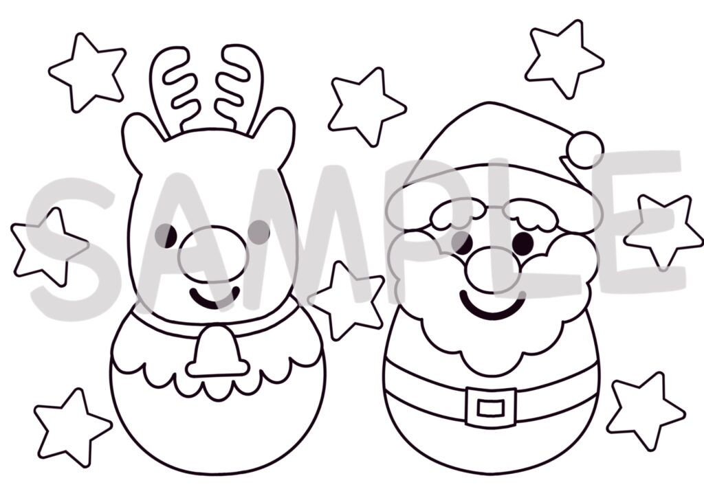 保育の便利なフリー素材 12月の壁面型紙を無料ダウンロード！wosawosa