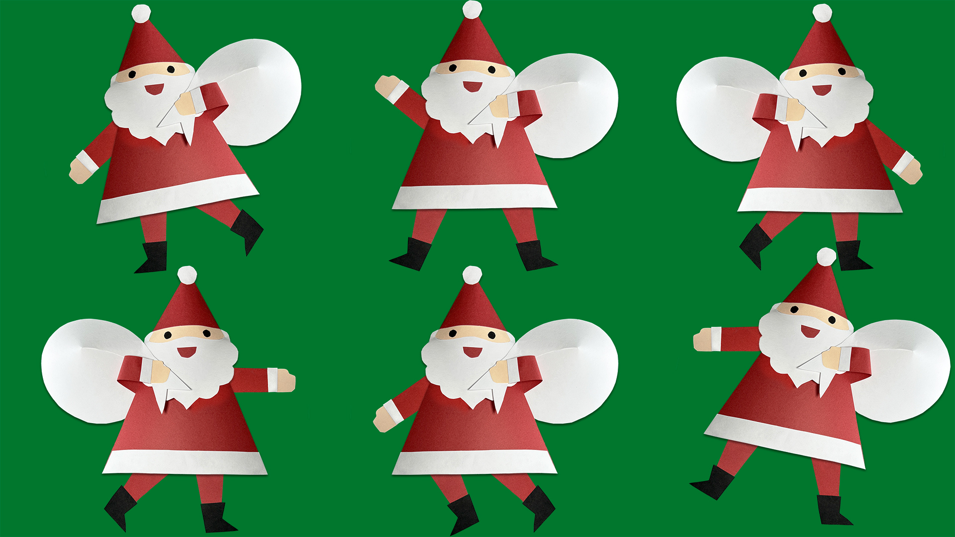 壁面飾り 大きめサンタさんズ