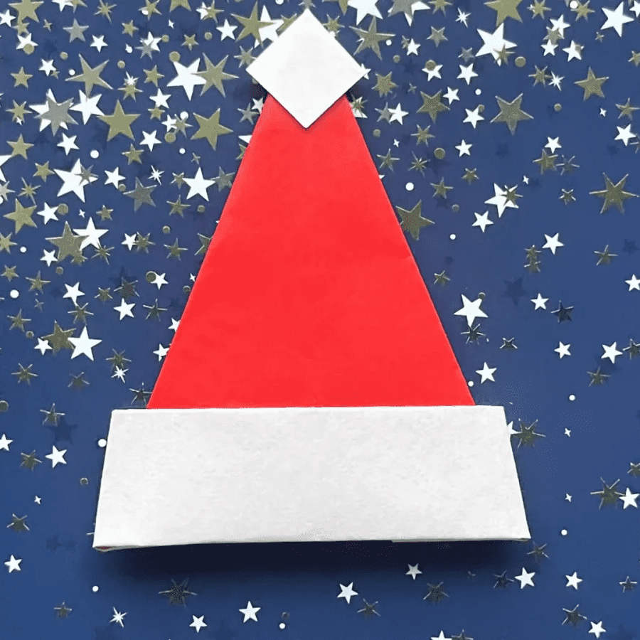 クリスマス製作 サンタ帽子せいさくわぁるど