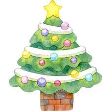 雪の結晶クリスマスツリーのイラスト無料イラスト素材素材ラボ