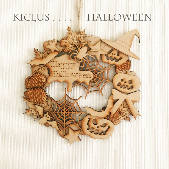 ハロウィンリースハンドメイド❤️①