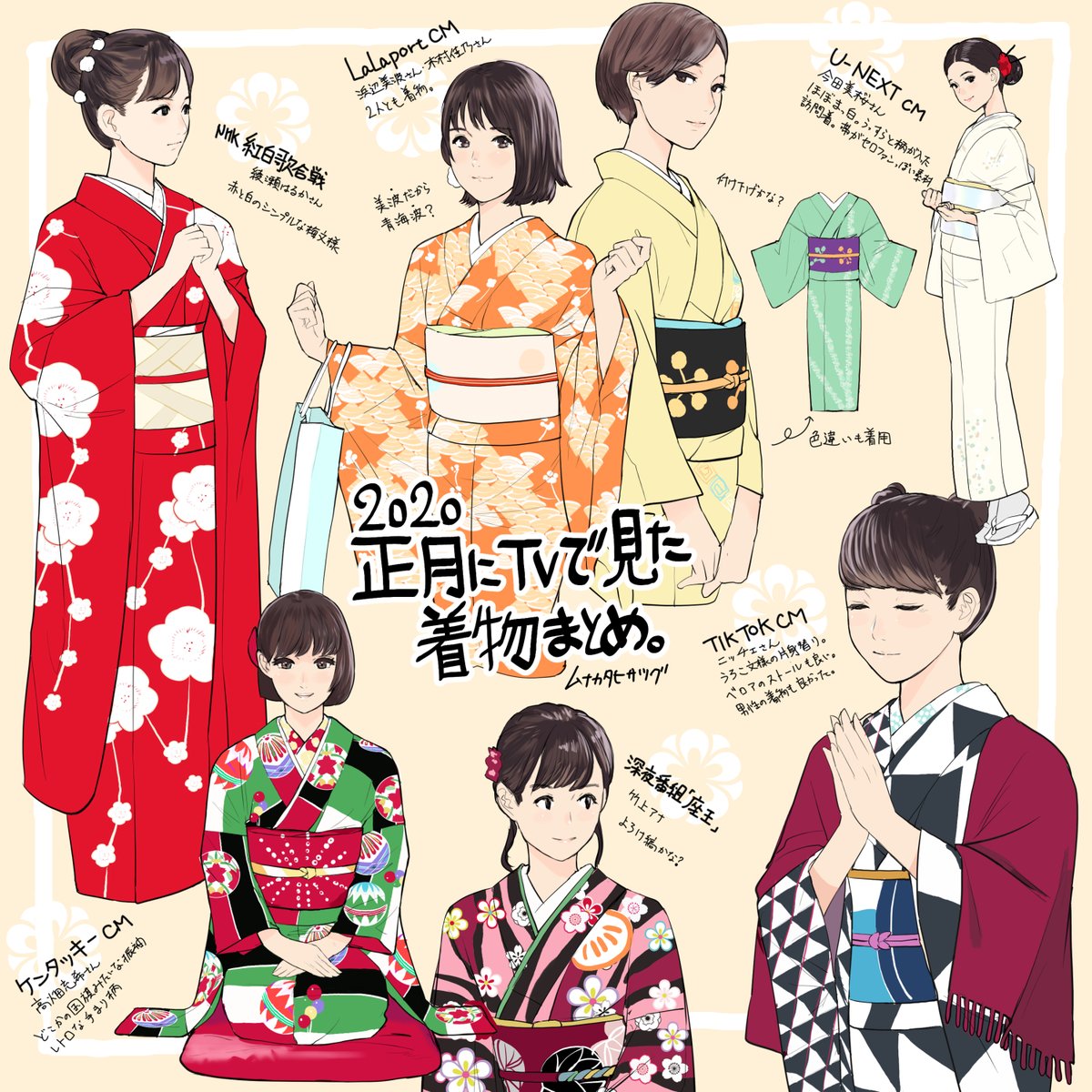 子供 正月 着物 振袖 女の子のイラスト素材 - PIXTA