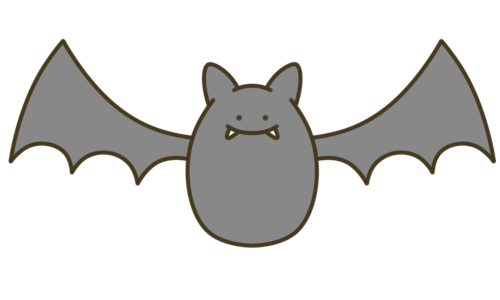 ハロウィン・コウモリのイラストえんぴつと画用紙