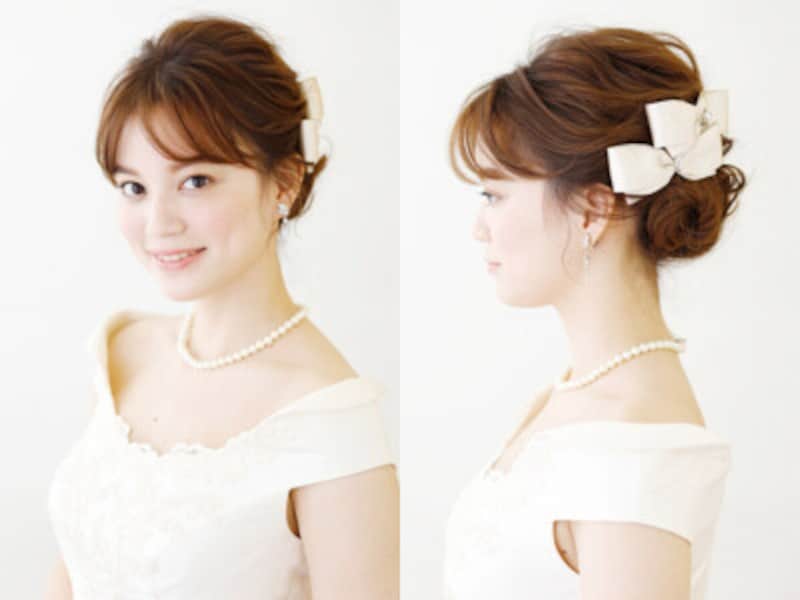 花嫁ヘアはハーフアップでかわいく♡レングス別きれいめスタイルHAIR