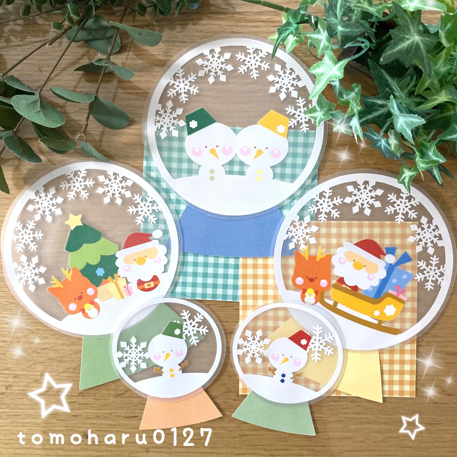 クリスマス製作 保育 スノードームTikTok