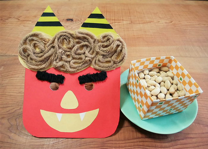 保育 製作 節分の製作にピッタリ！紙パックで作る豆入れSetsubun Handmade Bean case