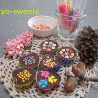 板チョコ1枚で12個！バレンタインに♪プチチョコカップケーキクリチ＆くるみ