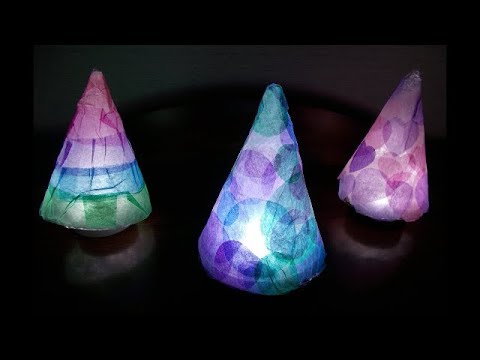 お花紙でつくる「モザイクランタン」 - YouTube