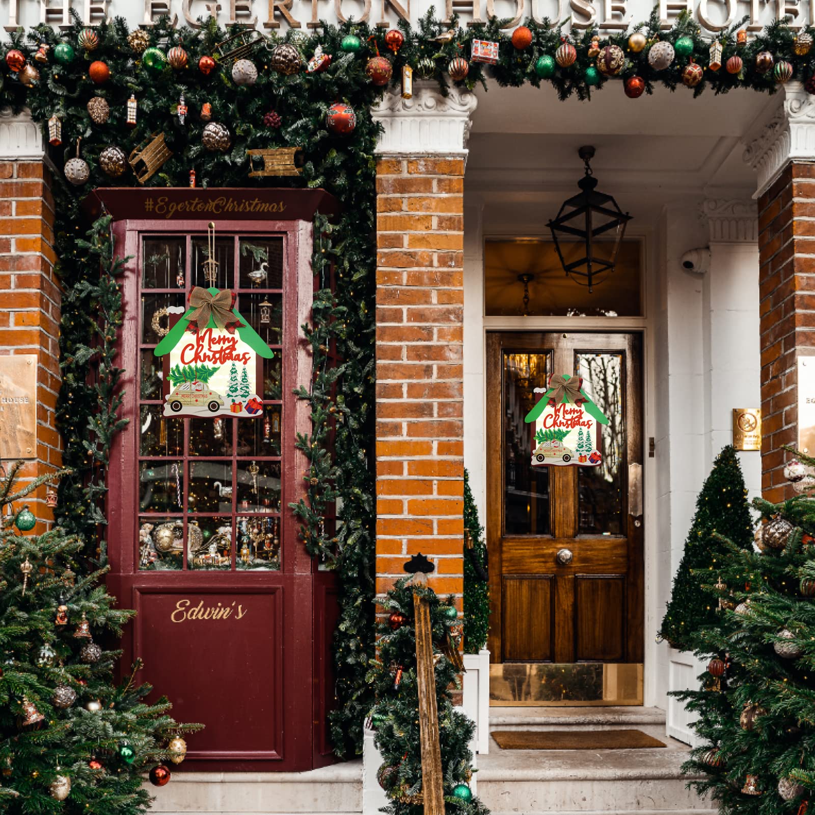 木彫りウェルカムボード「ブルークリスマス」iichi 日々の暮らしを心地よくするハンドメイドやアンティークのマーケットプレイス