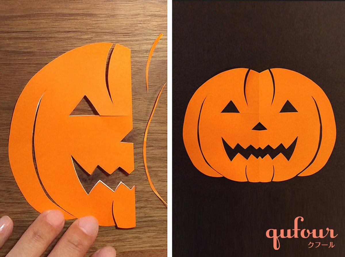 折り紙でハロウィンかぼちゃとジャックオーランタンの手作り方法