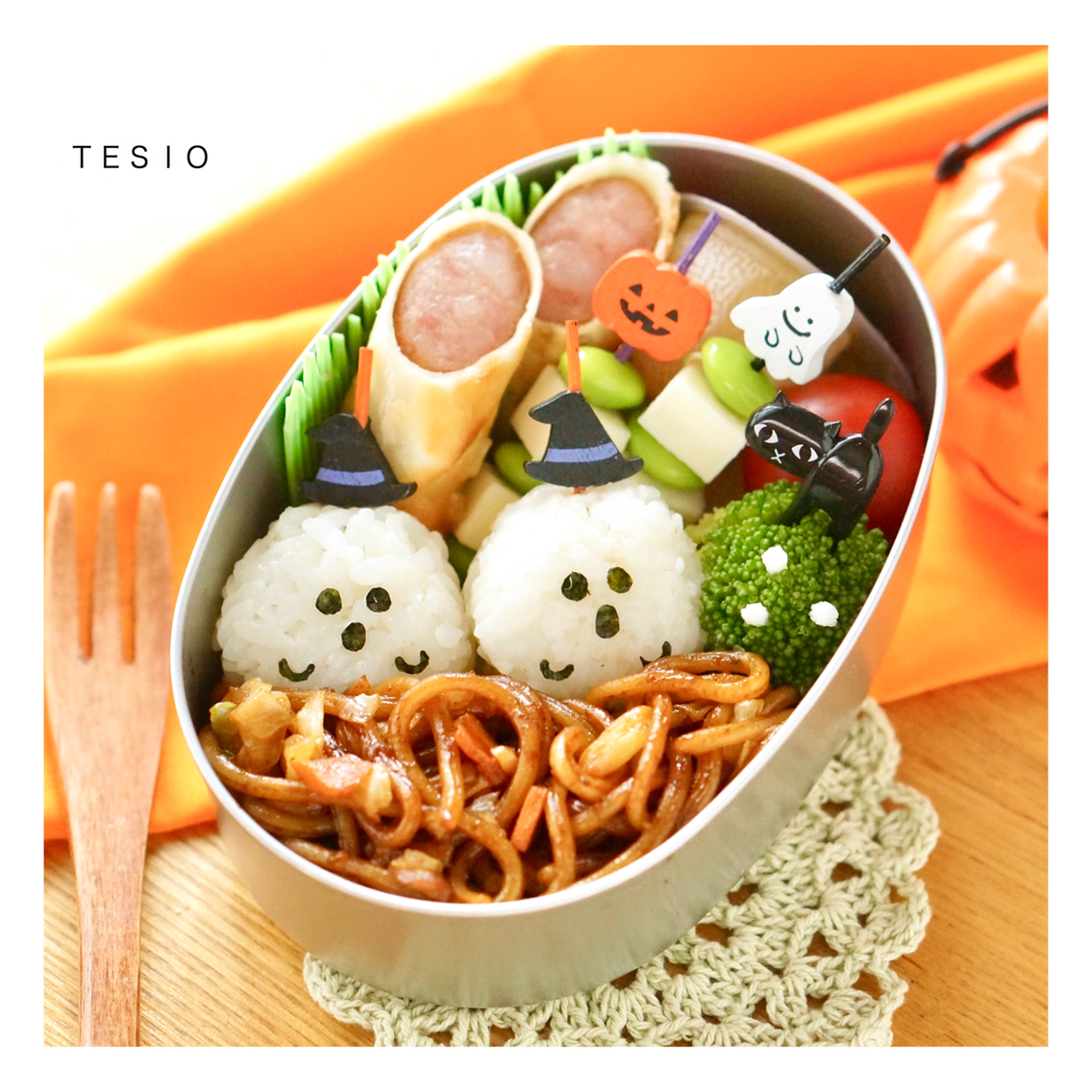 簡単♪おばけかぼちゃ★ハロウィンキャラ弁