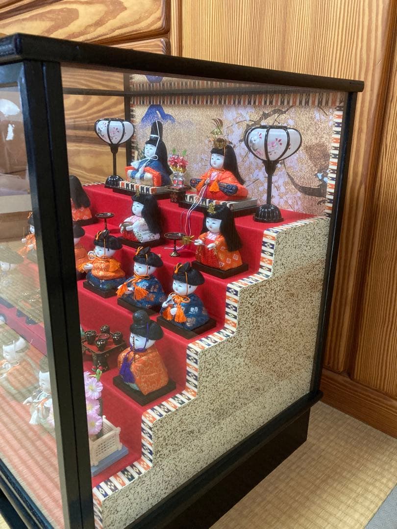 C7 訳あり特価 ひな壇飾り 雛人形三段 雪洞付き ひな人形三段かざり
