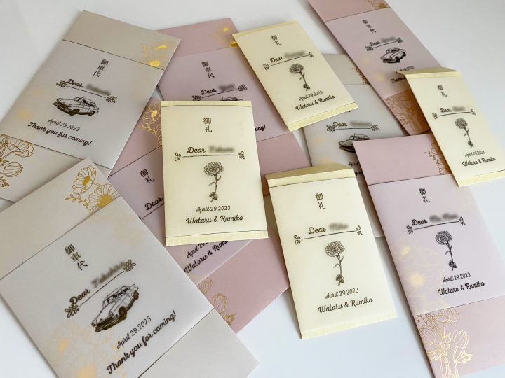 Amazonippo-wedding 結婚式 ポチ袋 封筒 お車代 名入れ クリスマスブーケ 10枚 セットお年玉袋・ポチ袋文房具・オフィス用品