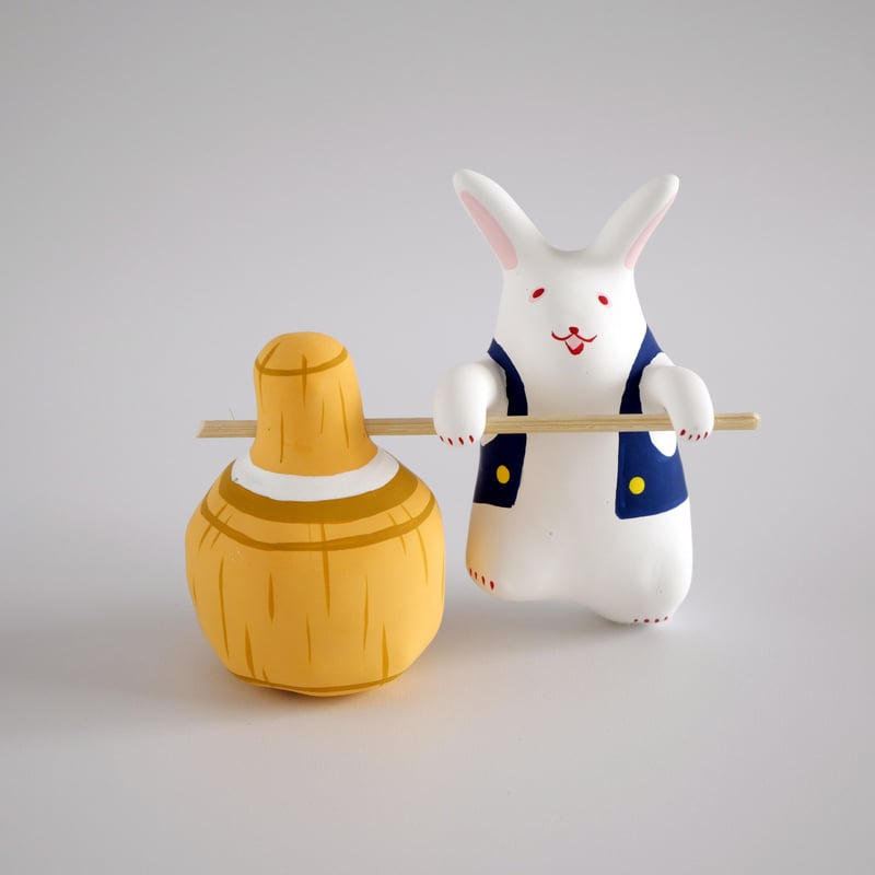 餅つき杵 うさぎ杵 きねLサイズ 餅つき用 プラスチック 杵-料理道具