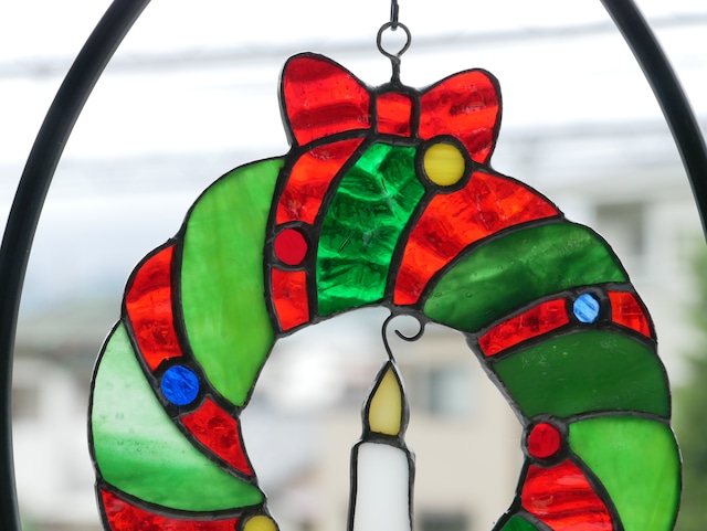 楽天市場 クリスマス手作りキット リース工作キット ステンドグラス風 グラスアート : グラスアート工房 Brilliance