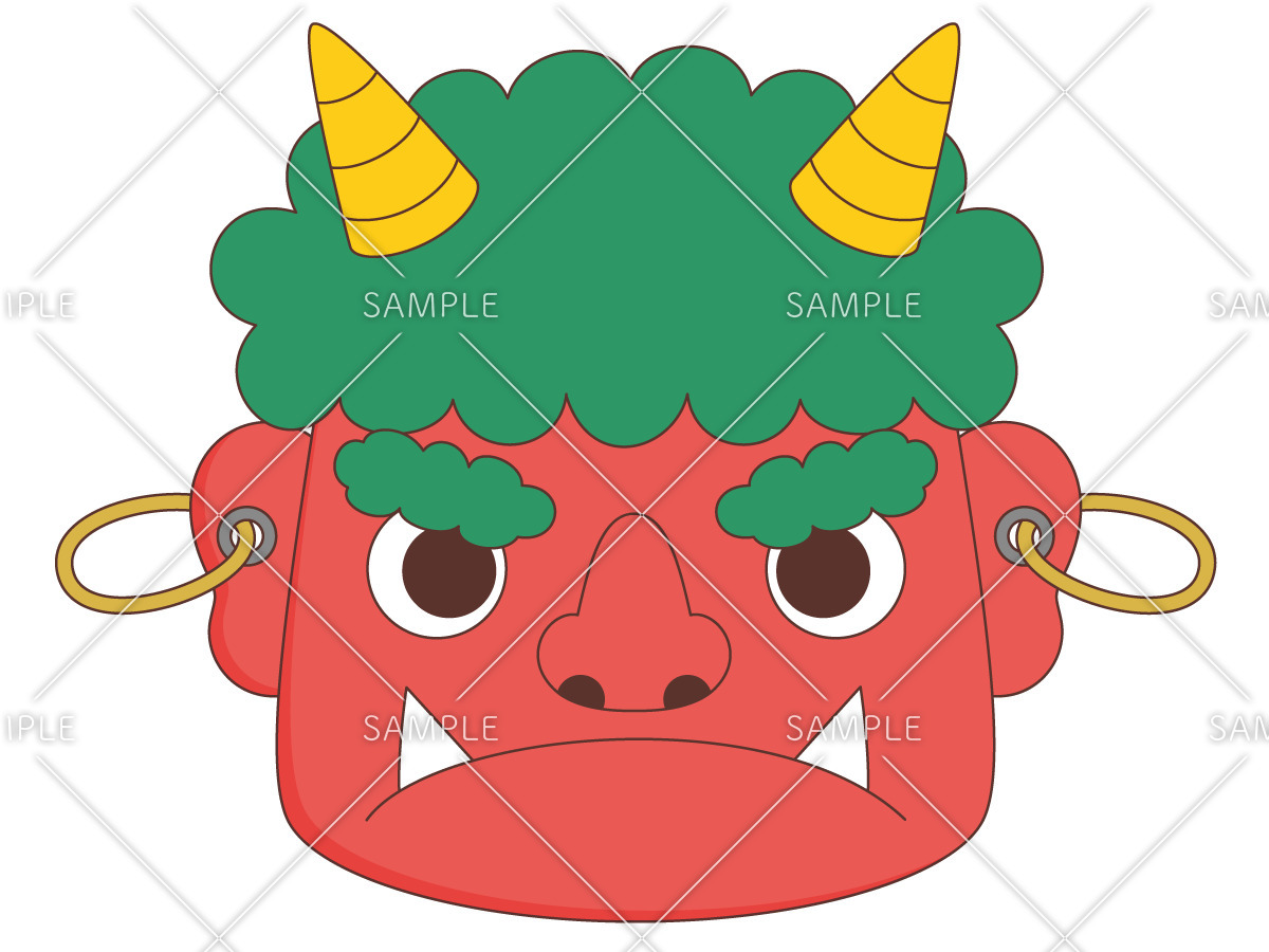 可愛すぎる☆画用紙でカンタン手作り、鬼のお面☆ - one's an 美ら里日記 vol.２