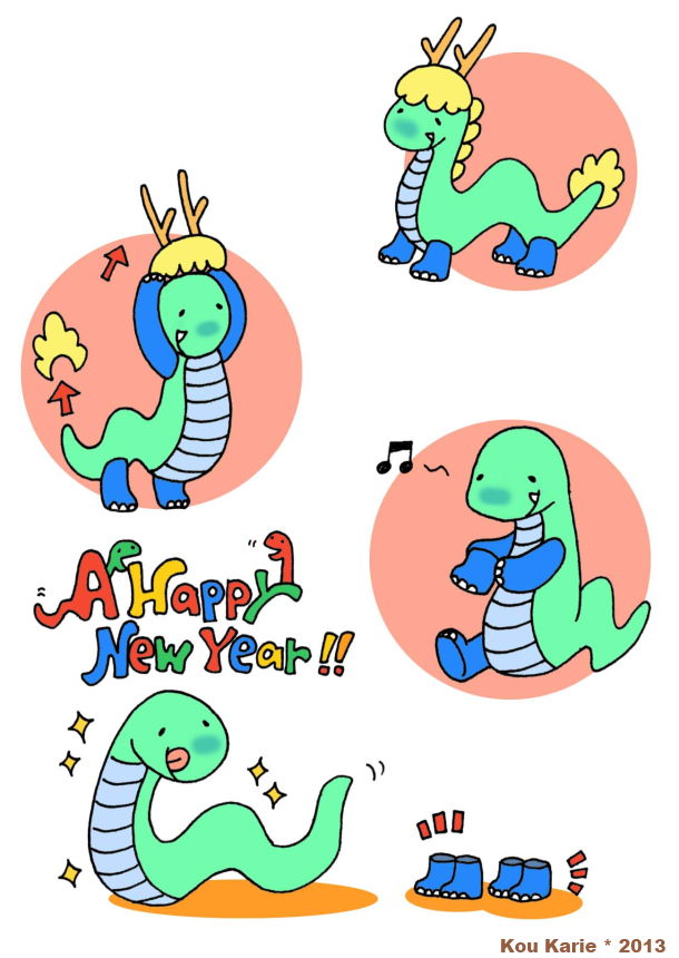 年賀状作成1枚2分超簡単！ 3種 一筆ヘビの秘訣＜2025年巳年の蛇＞年賀状イラストの描き方：水墨画・墨絵・書道・筆ペン・初心者・簡単 絵手紙妙華・年賀状イラスト japanese art