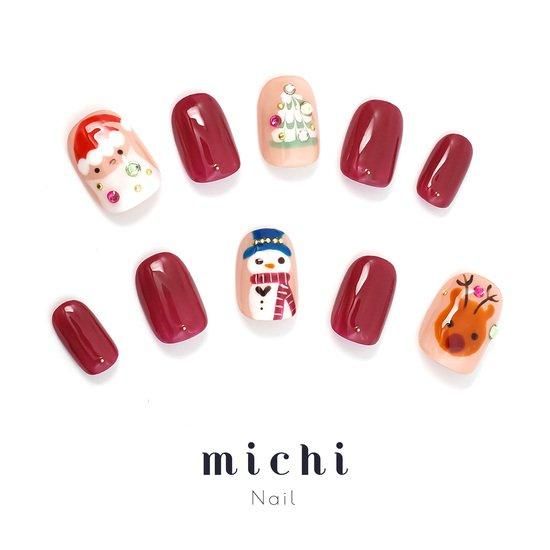 キラキラクリスマスネイル- ネイルチップ専門店ミチネイル
