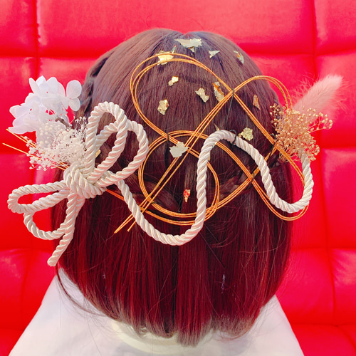誰でも簡単に作れる 水引の髪飾りが〇〇を使ったら超簡単に自作できちゃったお話。作り方もご紹介! 着物 振袖