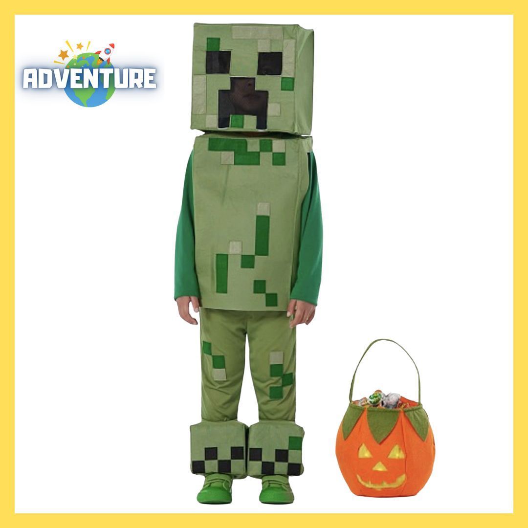 マインクラフト クリーパー デラックス 子供用コスチューム ハロウィン コスプレ衣装