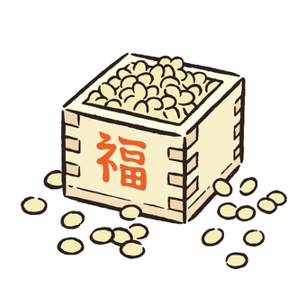 節分・豆まきのイラスト-無料イラスト