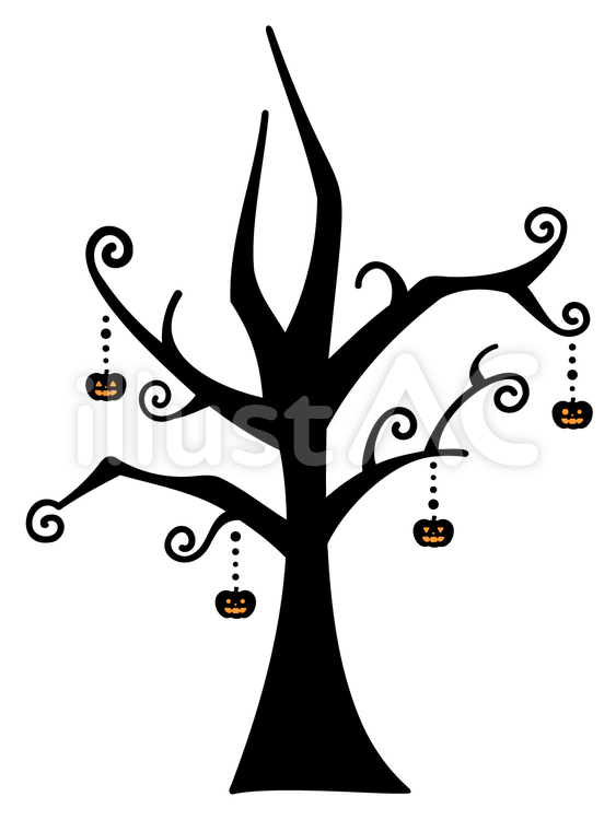 ハロウィンの木 ツリー のイラスト素材商用可能な無料 フリー のイラスト素材ならストックマテリアル