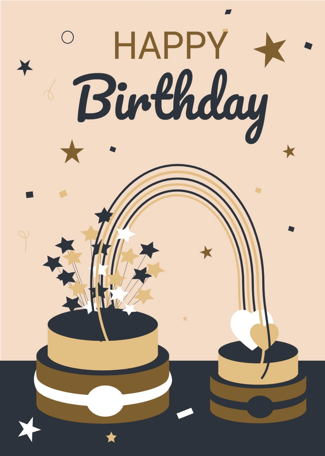 誕生日カード ユニコーンの無料誕生日カードテンプレート 1323 - デザインAC