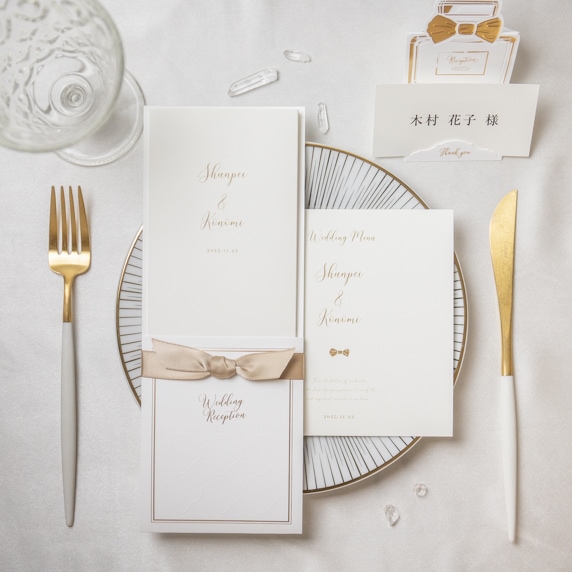 ラウンド型メニュー&席札手作り無料テンプレートARARS