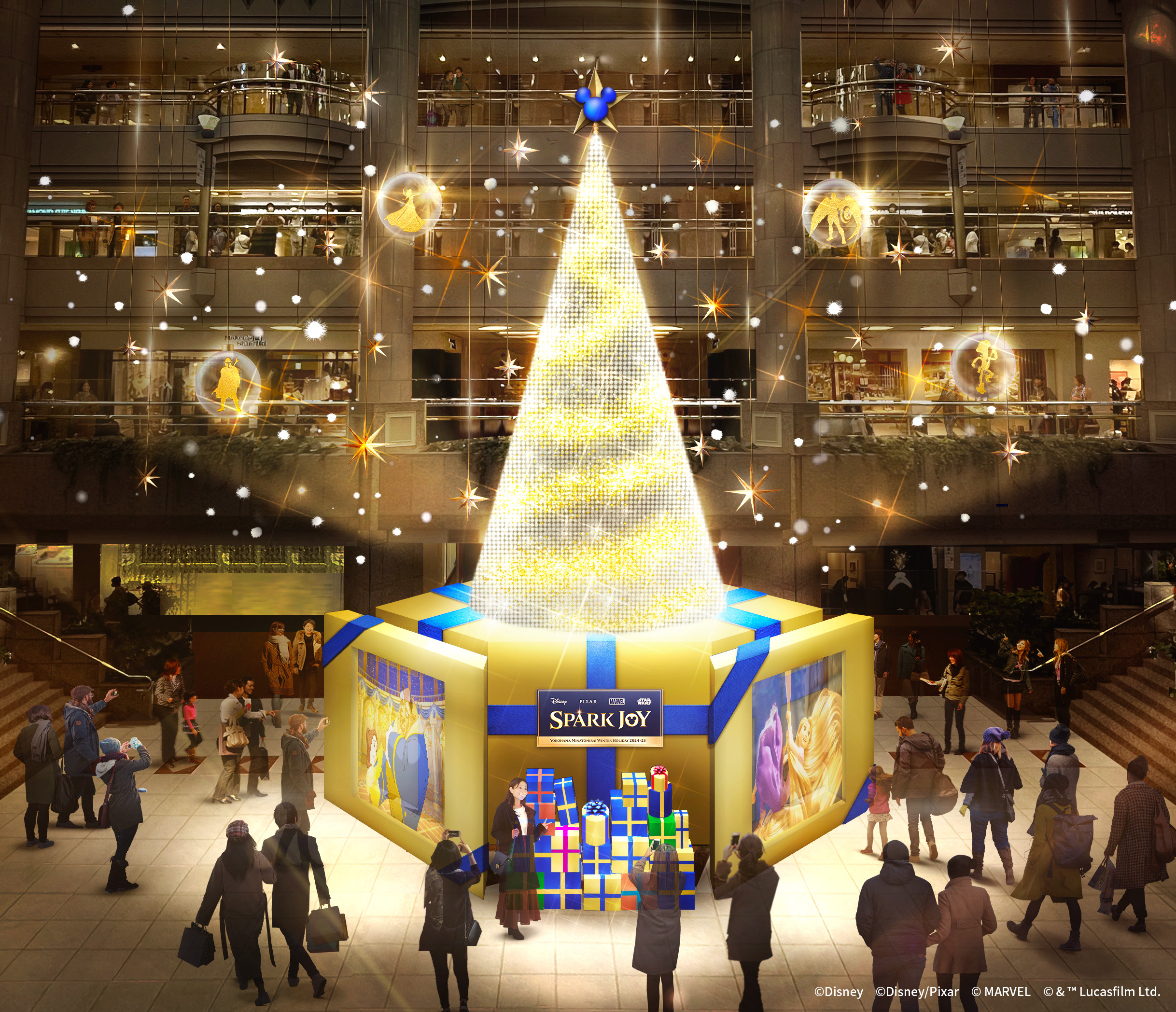 ハローキティとディアダニエルのツリーやアーチ！クイーンズスクエア横浜「Hello Kitty ハッピークリスマス」