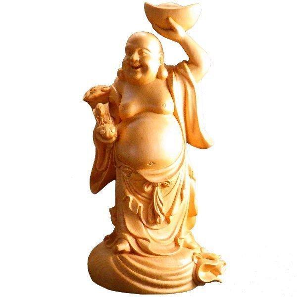 布袋様 置物 布袋さん 七福神 ご利益 金運 縁起 布袋様の置物 布袋像 ハッピーブッダ happy buddha statue 風水 開運 グッズ2024銅製 招財布袋 大- メルカリ