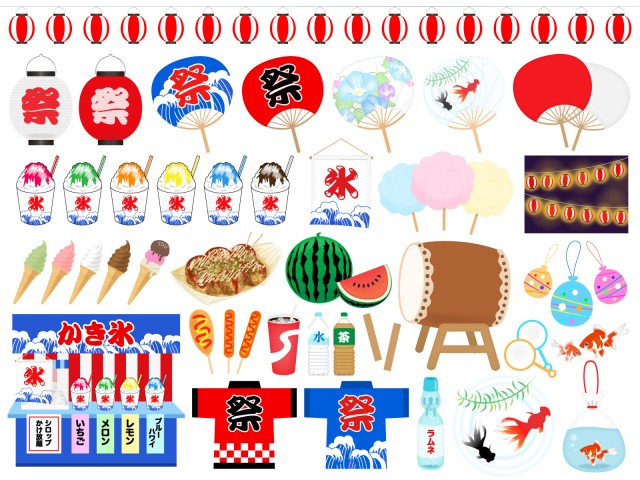 わたあめの屋台の無料 フリー イラストかわいい手描きの無料素材「てがきっず」保育園・小学校・介護施設にぴったりのフリー素材イラスト