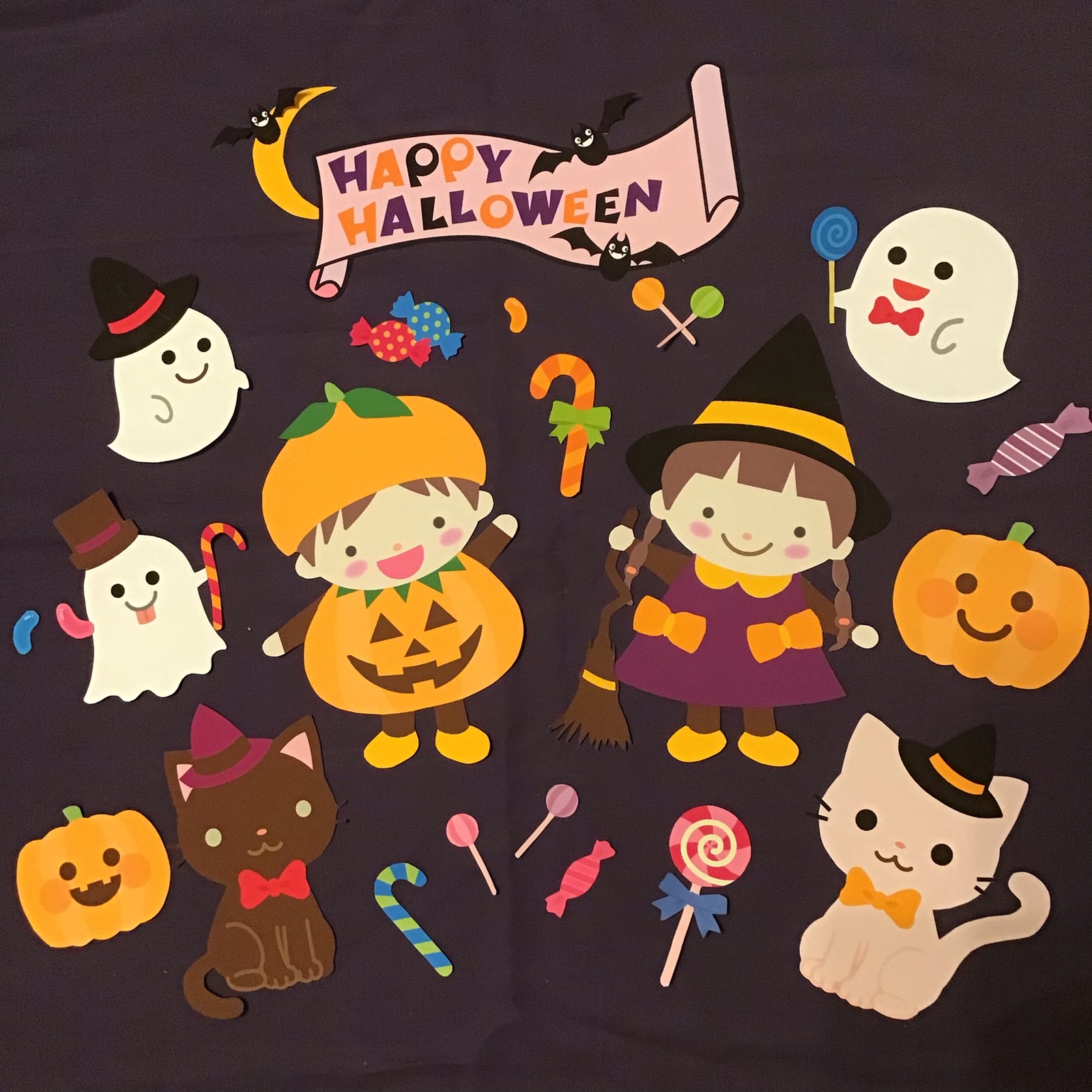 ハロウィン壁面」のアイデア 8 件ハロウィン 製作 保育, ハロウィン 壁面, ハロウィンの飾り付け