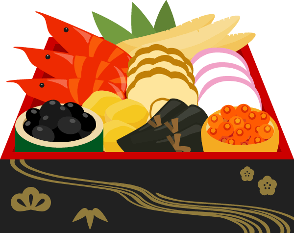 おせち 重箱 かわいい手描きイラストのイラスト素材79169517- PIXTA