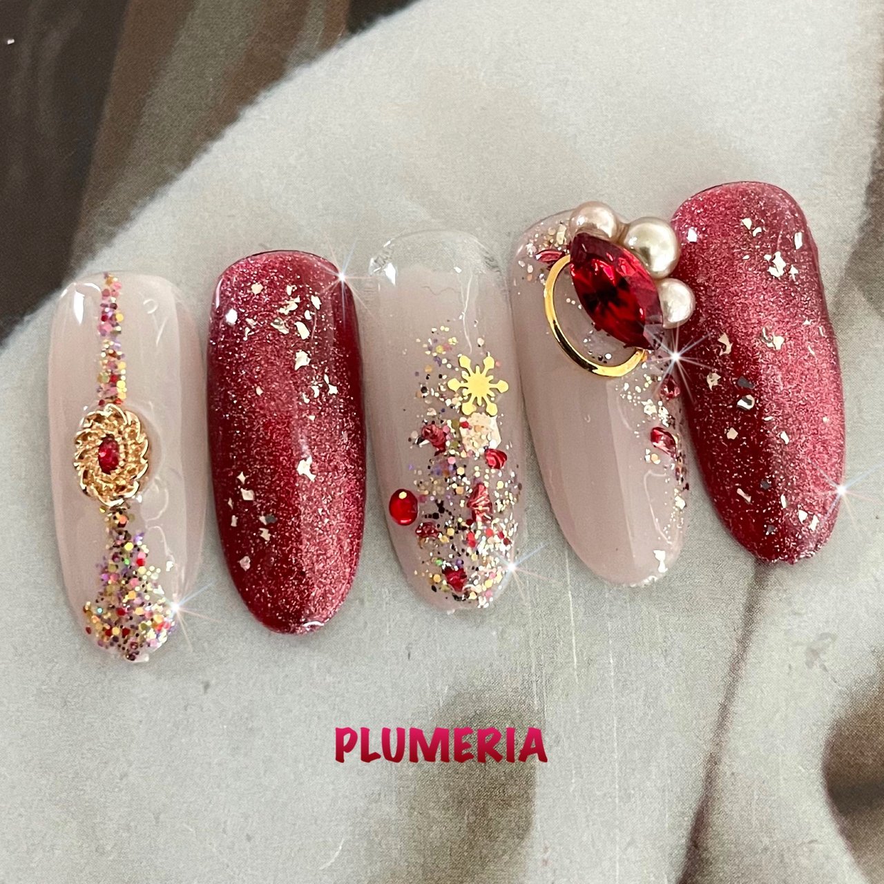 クリスマスカラーネイル☆Blah-zeh ブラゼ錦糸町店