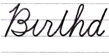 再アップ 筆記体で書こう ”Happy Birthday” in cursive