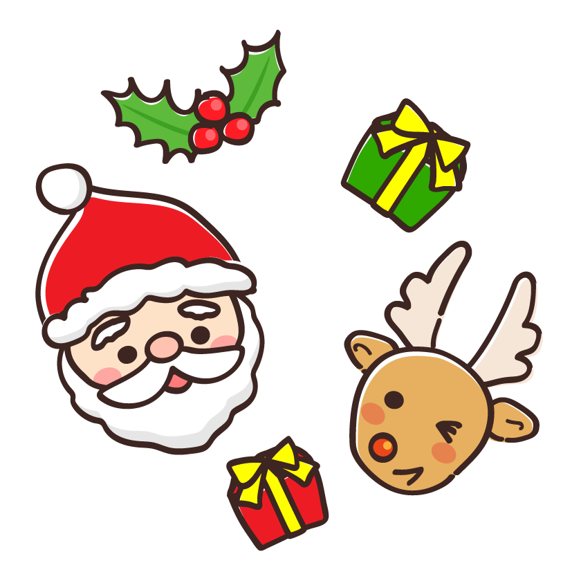 サンタクロースとトナカイたちがプレゼントを配り渡る大忙しなクリスマスイブ✨ - imageeye-illust