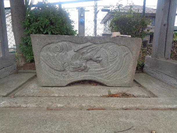 鬼王神社の水鉢-新宿歴史博物館