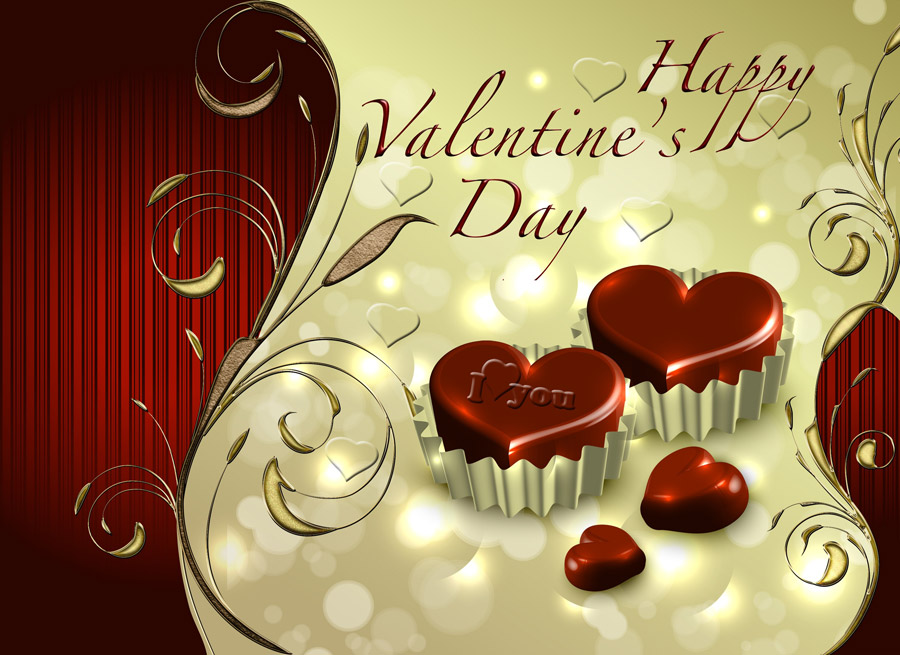 フリー写真ハートや薔薇やチョコレートなどのバレンタインデー背景パブリックドメインQ：著作権フリー画像素材集