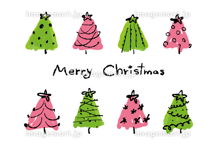 モノクロ手書きクリスマスイラストセット_背景なしのイラスト素材69770726- PIXTA