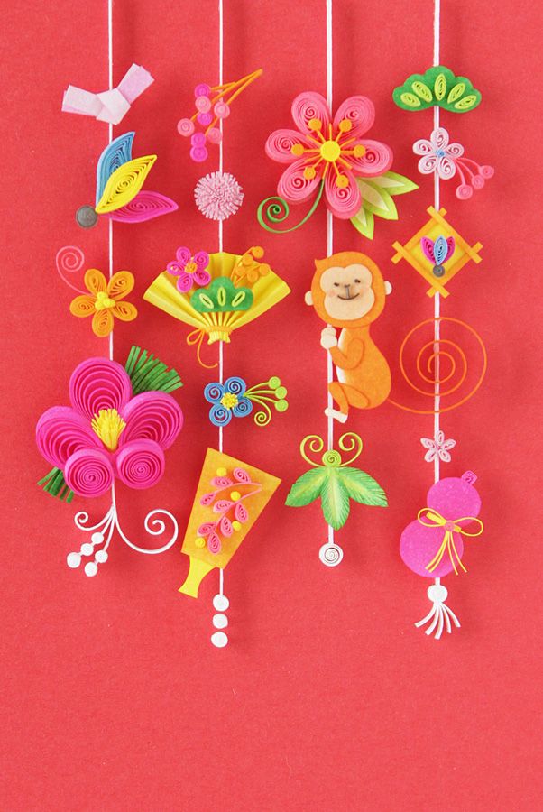 壁面飾り♪１月 お正月♪ 鏡もち＆羽子板＆門松＆コマ＆絵馬~ - IORI-05'S GALLERYminne byGMOペパボ国内最大級のハンドメイド・手作り通販サイト