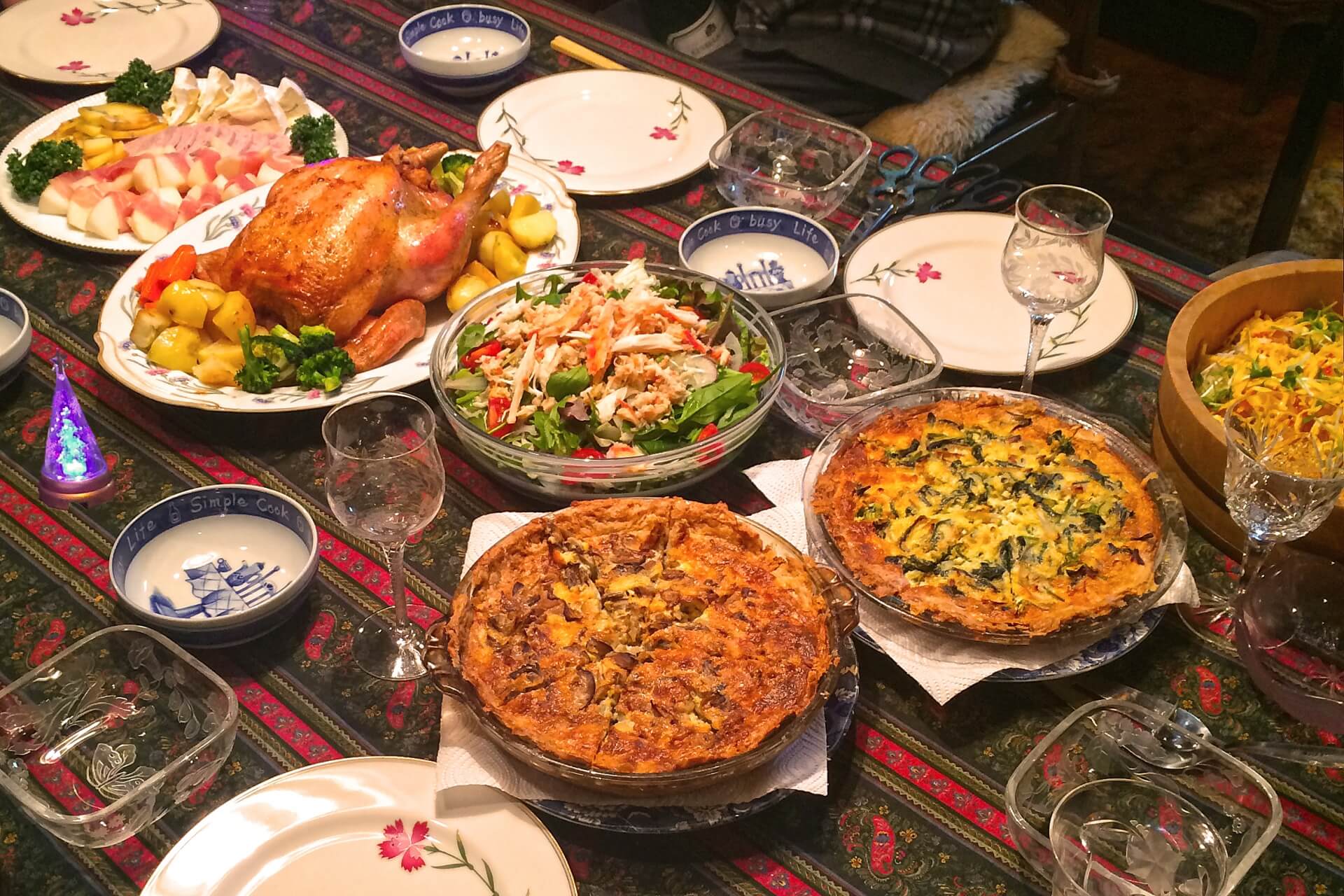 今日の夜ご飯クリスマスメニュー娘の手料理クリスマスイブ夜ご飯晩ごはんおうちごはん家ごはん家庭料理手料理和食ごはん賑やかな食卓