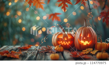 ハロウィンの背景。城と墓地のハロウィーン風景。ベクトル図のイラスト素材・ベクター Image 85609974