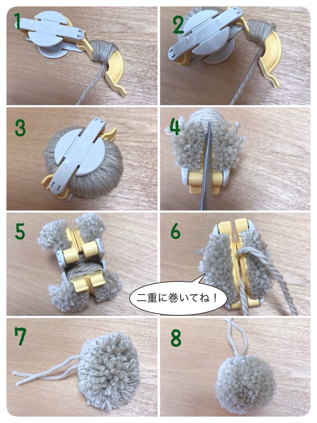 ポンポンの春色ミニリースの作り方croccha