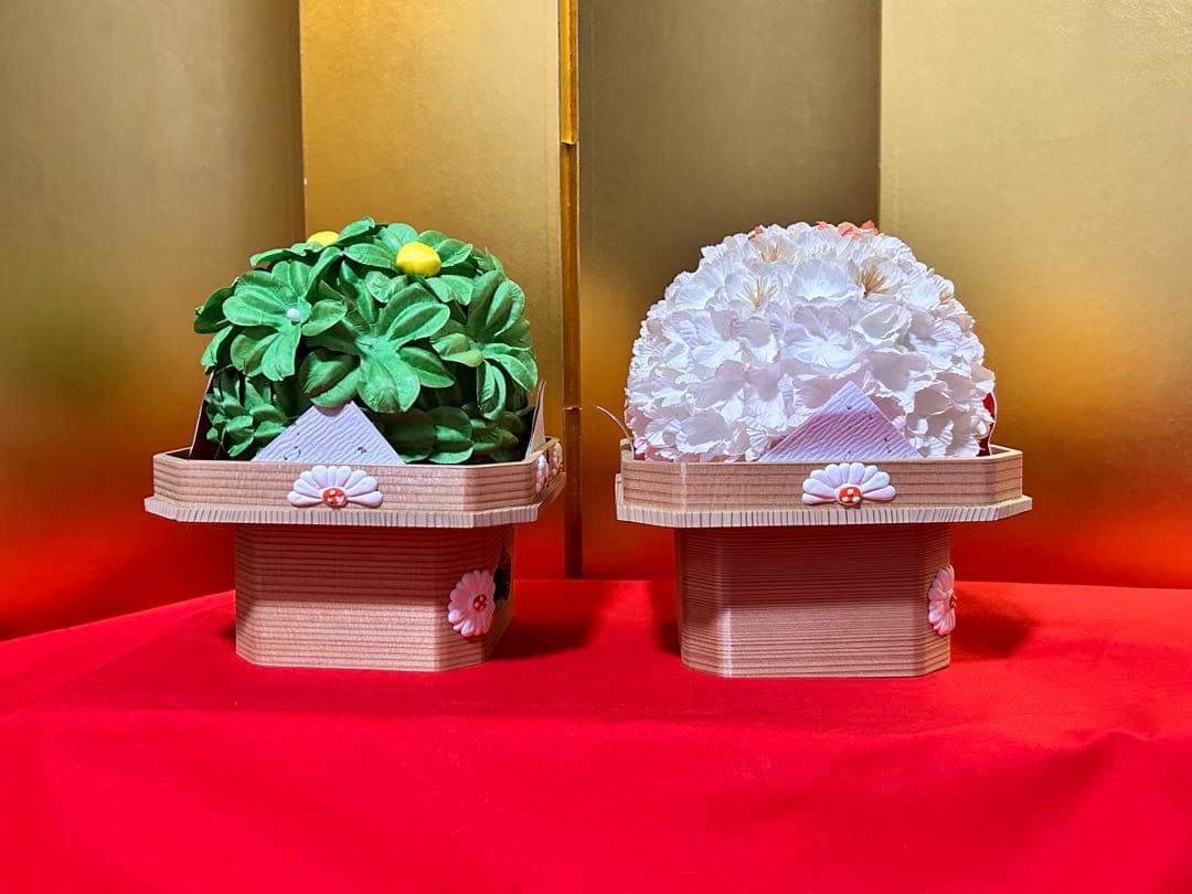 ひな祭り 花飾り 2点セット 桜橘100均 ひな祭りの飾り 雛人形の橘