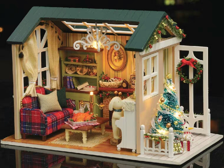 クリスマス ドールハウス ミニチュア 手作り ミニチュアドールハウス クリスマスツリーの作り方 －7－ミニチュア世界