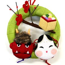 楽天市場 インテリア おしゃれ 季節 飾り暦たぺすとりー -2月 節分-節分 2月 豆 鬼 昔話 縁起 福 可愛い 孫 ちりめん細工 小さい可愛い ミニチュア ミニサイズ コンパクト 手作り ハンドメイド 玄関飾り 介護施設 幼稚園 保育園 : ちりめん細工館 楽天市場店