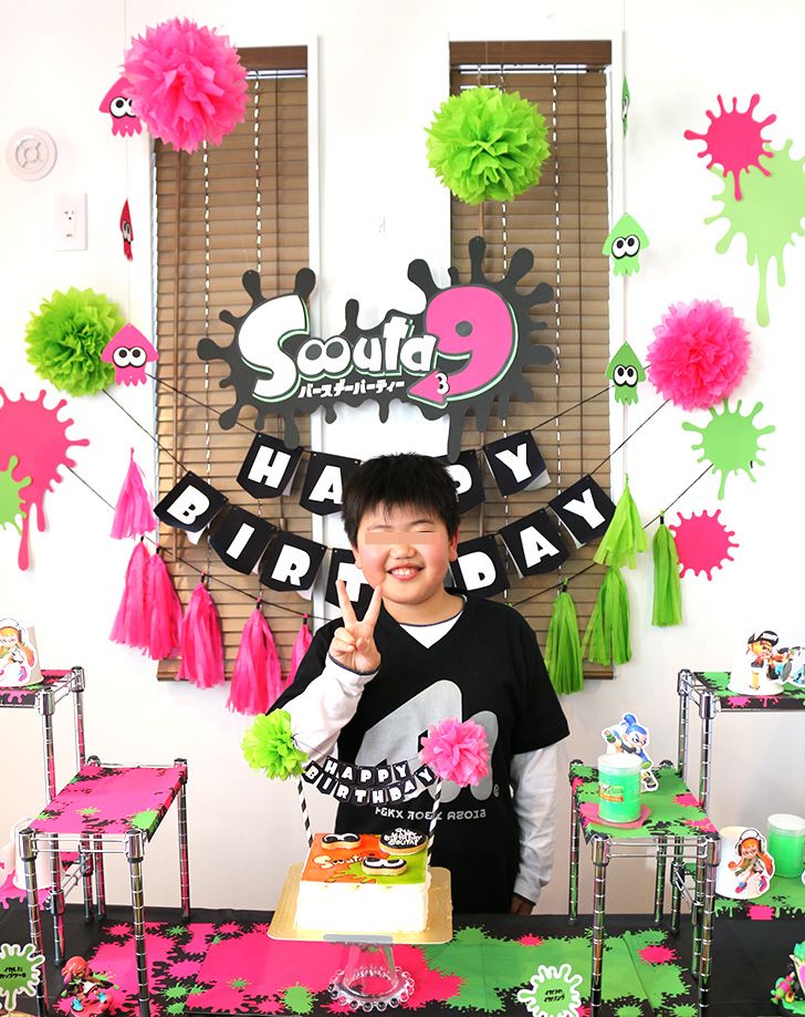 スプラトゥーン 3 誕生日パーティーセット バースデー飾り付けセット 子供記念日の通販 by しんちゃん's shopラクマ