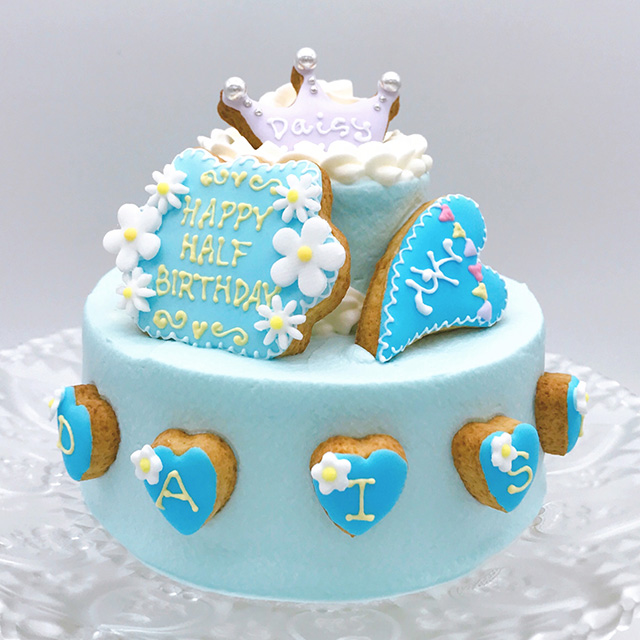 お子さまの「ハーフバースデー」お祝いケーキtemps-des-coloris